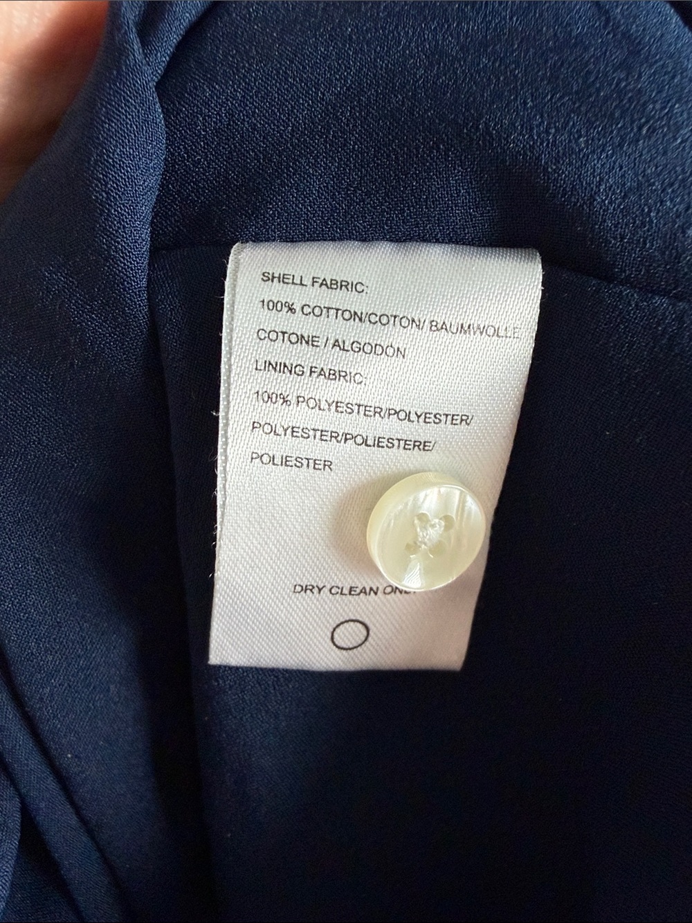 Anthropologie Isabella Sinclair Navy Button-Front Tiered Dress - Picture 6 of 6
